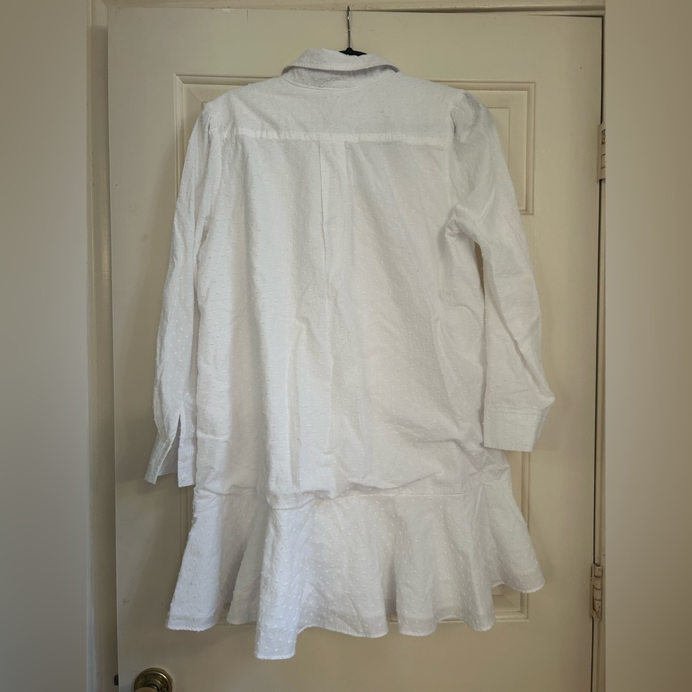 Tuckernuck White Swiss Dot Callahan Dress Medium - Picture 7 of 7